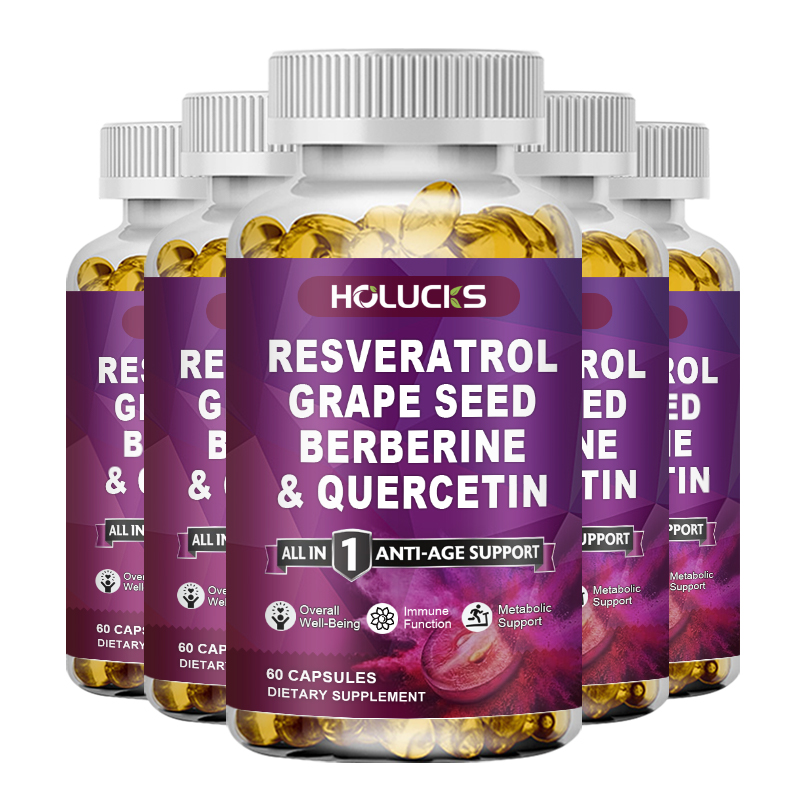 Wellness Quercetin - Capsules de Resvératrol Bio HOLUCKS, avec