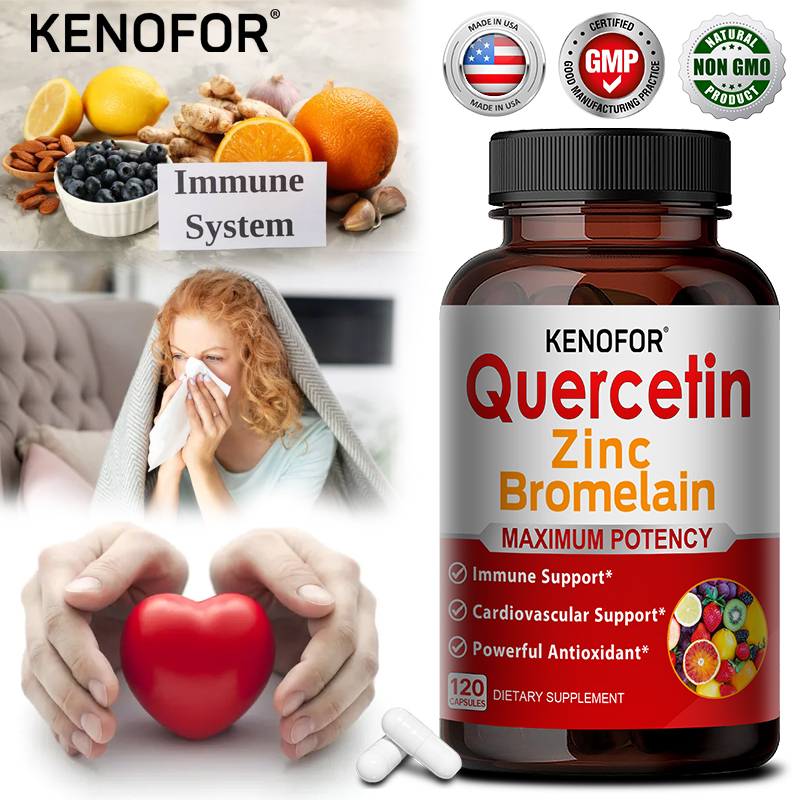 Wellness Quercetin - Capsules de zinc, quercétine et bromélaïne,