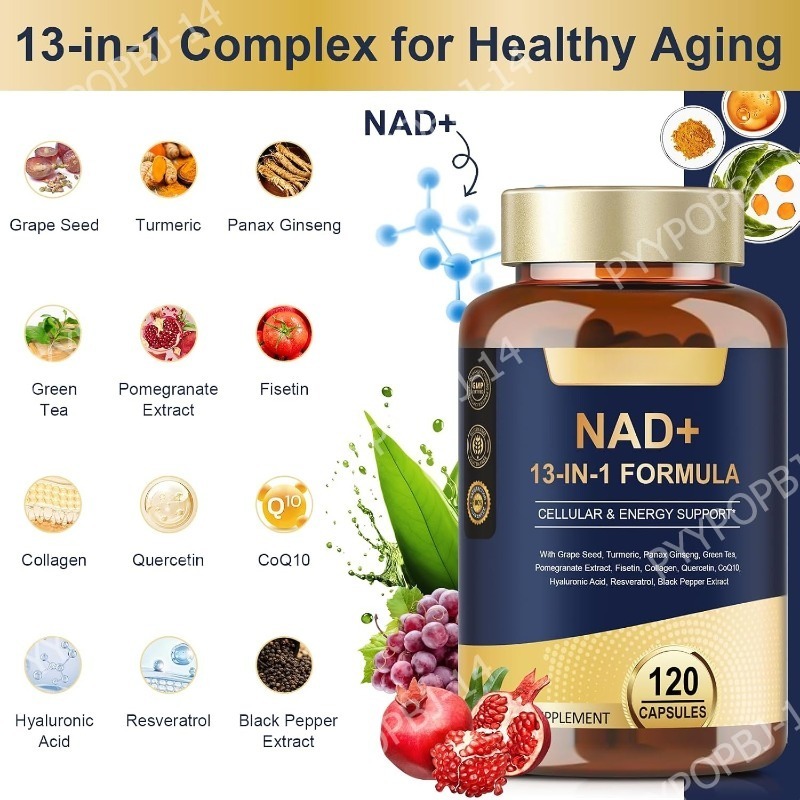Capsules NAD+ 500mg 13-en-1 av - Wellness Quercetin avis et prix